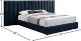 Pablo Elegant Velvet Bed with Chrome Legs - Chic Contemporary Design for a Luxurious Bedroom Retreat