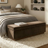 Paxton 60" Velvet Storage Bench with Hidden Lift Top
