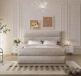 Paxton Chenille Fabric Queen Bed - Luxurious Cozy Design with Tufted Headboard for Elegant Bedrooms
