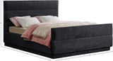 Paxton King Bed - Luxurious Chenille Upholstered Design with Channel Tufted Headboard for Comfort