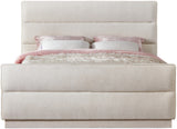 Paxton Chenille Fabric Queen Bed - Luxurious Cozy Design with Tufted Headboard for Elegant Bedrooms