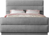 Paxton Chenille Fabric Queen Bed - Luxurious Cozy Design with Tufted Headboard for Elegant Bedrooms