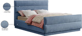 Paxton King Bed - Luxurious Chenille Upholstered Design with Channel Tufted Headboard for Comfort