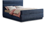 Paxton King Bed - Luxurious Chenille Upholstered Design with Channel Tufted Headboard for Comfort