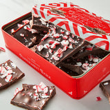 Dark Chocolate Premium Peppermint Bark - 450G Holiday Bark Assorted Squares