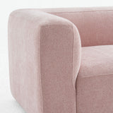 Philo Blush Pink Low Profile Modular Sectional Sofa (Loveseat+Ottoman)