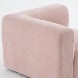 Philo Blush Pink Low Profile Reversible Modular L Sectional Sofa (5-Seater+Ottoman)