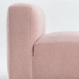 Philo Blush Pink Low Profile Modular Sectional Sofa (4-Seater+2 Ottomans)