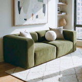 Philo Performance Velvet Low Profile Modular Sofa (Loveseat)