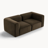Philo Performance Velvet Low Profile Modular Sofa (Loveseat)