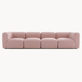 Philo Blush Pink Low Profile Modular Sofa (4-Seater)