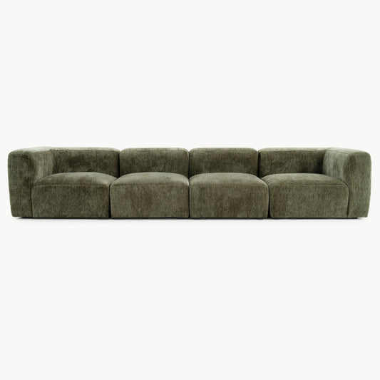 Philo Chenille Low Profile Modular Sofa (4-Seater)