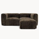Philo Chenille Low Profile Modular Sectional Sofa (Loveseat+Ottoman)