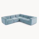 Philo Performance Velvet Low Profile Reversible Modular L Sectional Sofa (5-Seater)