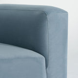 Philo Performance Velvet Low Profile Modular Sectional Sofa (4-Seater+Ottoman)