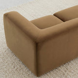 Philo Performance Velvet Low Profile Modular Sectional Sofa (3-Seater+Ottoman)