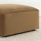 Philo Performance Velvet Low Profile Modular Sectional Sofa (3-Seater+Ottoman)