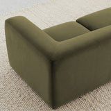 Philo Performance Velvet Low Profile Modular Sectional Sofa (3-Seater+Ottoman)