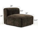 Philo Chenille Low Profile Modular Armless Chair