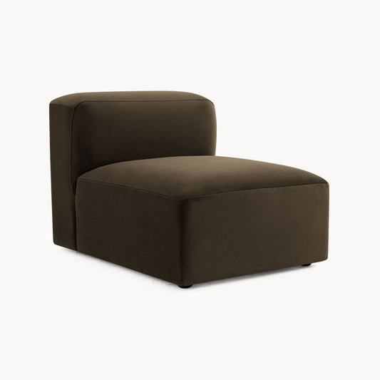 Philo Performance Velvet Low Profile Modular Armless Chair
