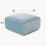 Philo Performance Velvet Low Profile Modular Ottoman