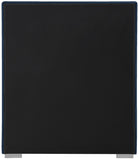 Pierce Mid Century Modern Bed with Deep Channel Tufted Headboard and Elegant Gold & Chrome Legs