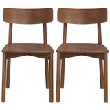 Pierre Solid Wood Dining Chair in Walnut Finish (Set Of 2)