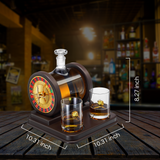 Casino Roulette Whiskey Decanter for Men, Husband, Him | 67.6 OZ
