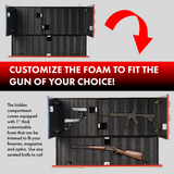 Tactical Rustic Hidden American Flag Gun Storage with Trap Door