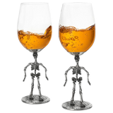 Stemmed Skeleton Wine Glass Set of 2