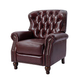 Gabrielle Genuine Leather Oversized Living Room Recliner