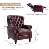 Gabrielle Genuine Leather Oversized Living Room Recliner