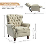 Gabrielle Genuine Leather Oversized Living Room Recliner