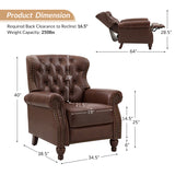 Gabrielle Genuine Leather Oversized Living Room Recliner