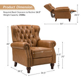 Gabrielle Genuine Leather Oversized Living Room Recliner