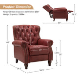 Gabrielle Genuine Leather Oversized Living Room Recliner