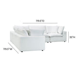 Cali 5-Piece Performance Fabric Modular L-Sectional