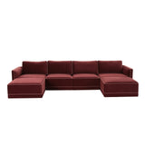 Willow 6-Piece Performance Velvet Modular U Sectional