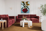 Willow 74" Performance Velvet Modular Loveseat