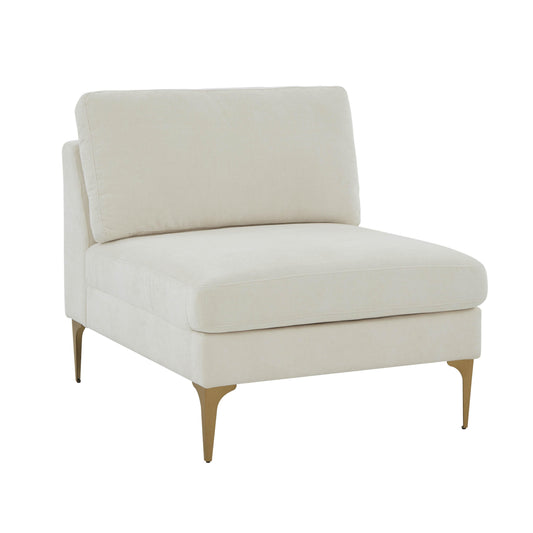 Serena Performance Velvet Modular Armless Chair