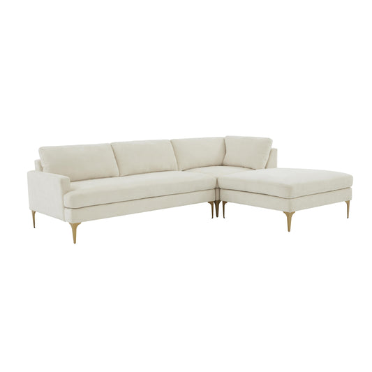 Serena 3-Piece Performance Velvet Chaise Sectional