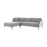 Serena 3-Piece Performance Velvet Chaise Sectional