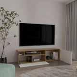 Selma Floating 63" Wide TV Stand with Two Cabinets, Six Open Shelves, Wall-Mounted Entertainment Center with Cable Management, Modern Media Console for Living Room Organizing and Home Decor