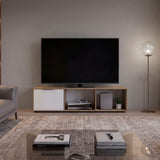 Dorne 65" TV Stand with 4 Open Shelves, 1 Drawer, Modern Media Console for Living Room Entertainment Storage