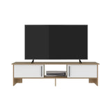 Dago 65" TV Stand with 4 Open Shelves, 2 Doors, Modern Media Console for Living Room Entertainment Storage