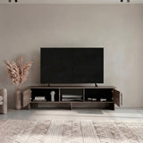 Dago 65" TV Stand with 4 Open Shelves, 2 Doors, Modern Media Console for Living Room Entertainment Storage