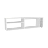 Suxta 63" Wide TV Stand with Three Open Shelves, Three Bottle Cubbies, Cable Management, Modern Bar TV Console for Living Room, Media Storage, Entertainment Center for TVs up to 65", Stylish Home Furniture