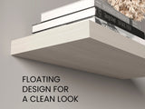 TUHOME Ecco 31.5-Inch Floating Shelves Set of Two with Hidden Brackets, Modern Wall-Mounted Shelves for Bedroom, Bathroom or Living Room Décor, Minimalist Display and Storage Solution for Books, Photos and Accessories