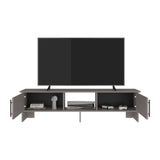 Dago 65" TV Stand with 4 Open Shelves, 2 Doors, Modern Media Console for Living Room Entertainment Storage