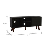 Cincinnati Tv Stand for TV´s up 57" , Three Shelves, Single Door Cabinet